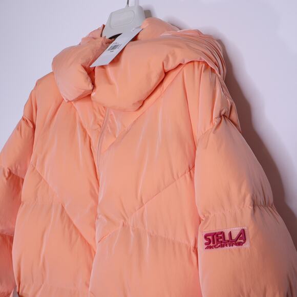 STELLA McCARTNEY NEW Kayla Quilted Down Puffer Jacket Orange Women's 50/16 - Picture 7 of 15